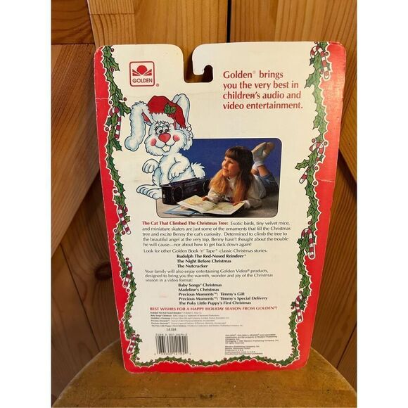 Vtg 1992 golden book and tape the cat that climbed the Christmas tree (8001) - Picture 2 of 3